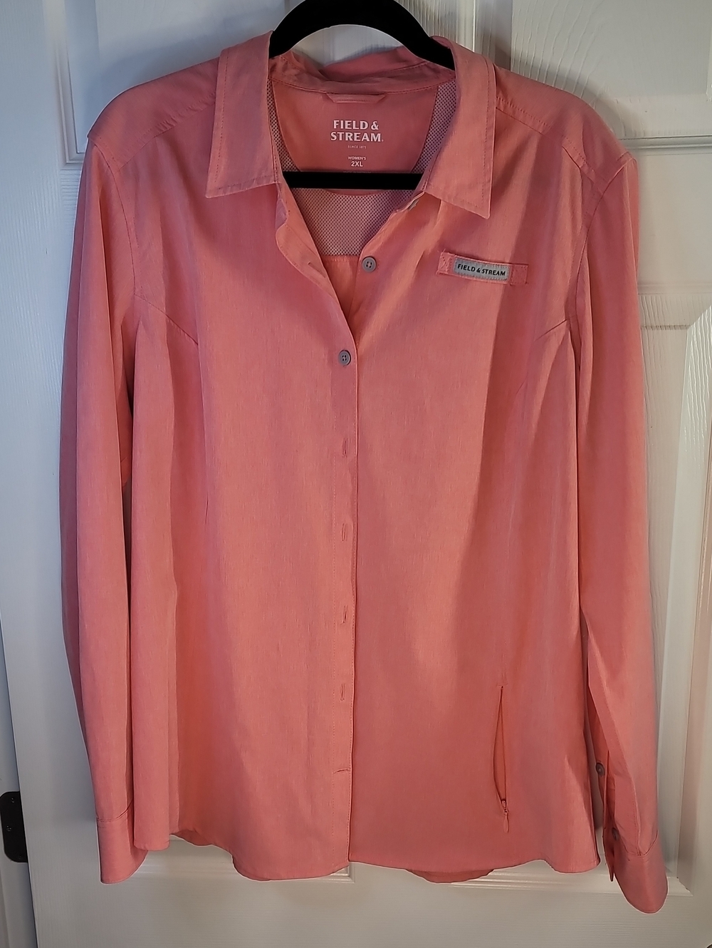 Field & Stream Women's Button-Down Shirt in Coral